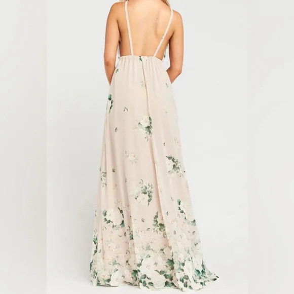 Show Me Your MuMu Amanda High Neck Sleeveless Floral Chiffon Maxi Dress size XS - Picture 2 of 10